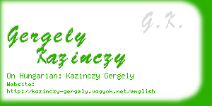 gergely kazinczy business card